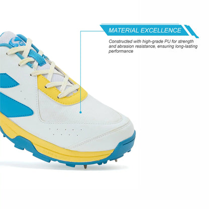SG SAVAGE MAX SPIKES White/Yellow/Sky Blue