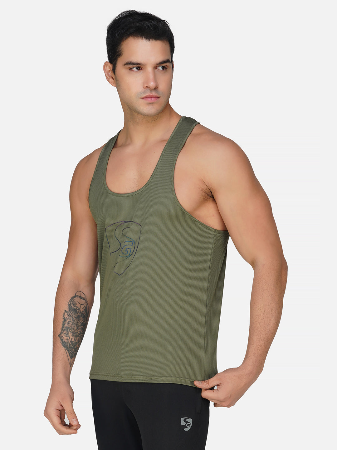 SG Regular Comfort Fit Vest For Mens & Boys, Midnight Blue & Olive Green | Ideal for Trail Running, Fitness & Training, Jogging, Gym Wear & Fashion Wear