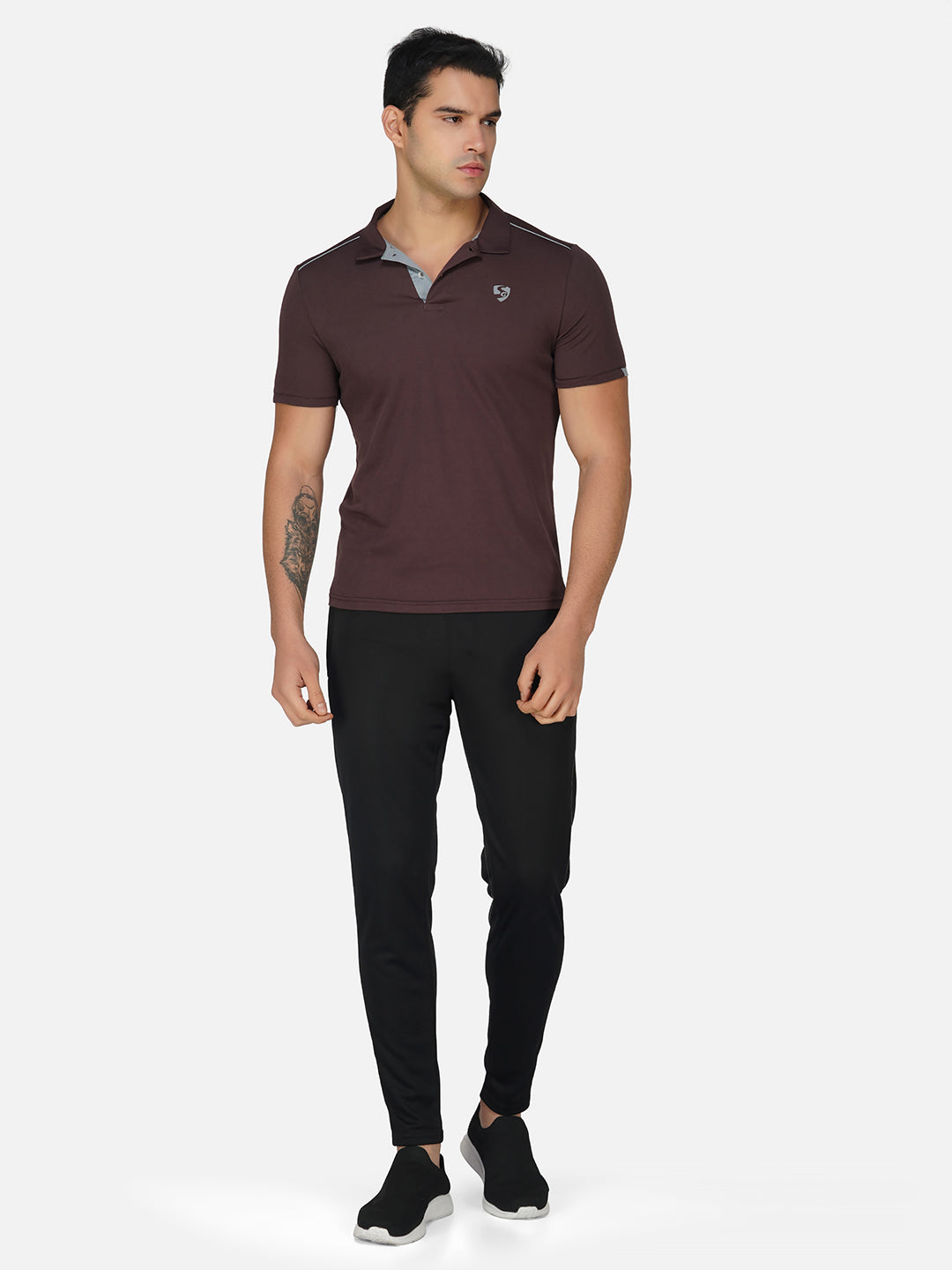 SG Regular Comfort Fit Polo T-Shirt For Mens & Boys, Marble White, Arabian Blue & Raisin Purple | Ideal for Trail Running, Fitness & Training, Jogging, Gym Wear & Fashion Wear