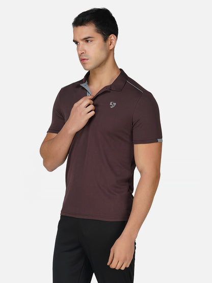 SG Regular Comfort Fit Polo T-Shirt For Mens & Boys, Marble White, Arabian Blue & Raisin Purple | Ideal for Trail Running, Fitness & Training, Jogging, Gym Wear & Fashion Wear