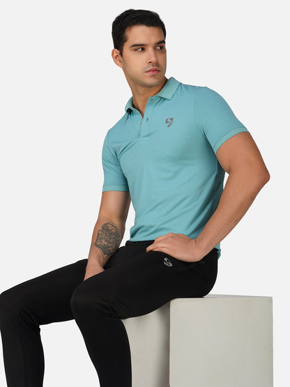 SG Regular Comfort Fit Polo T-Shirt For Mens & Boys, Slate Grey & Sage Green | Ideal for Trail Running, Fitness & Training, Jogging, Gym Wear & Fashion Wear