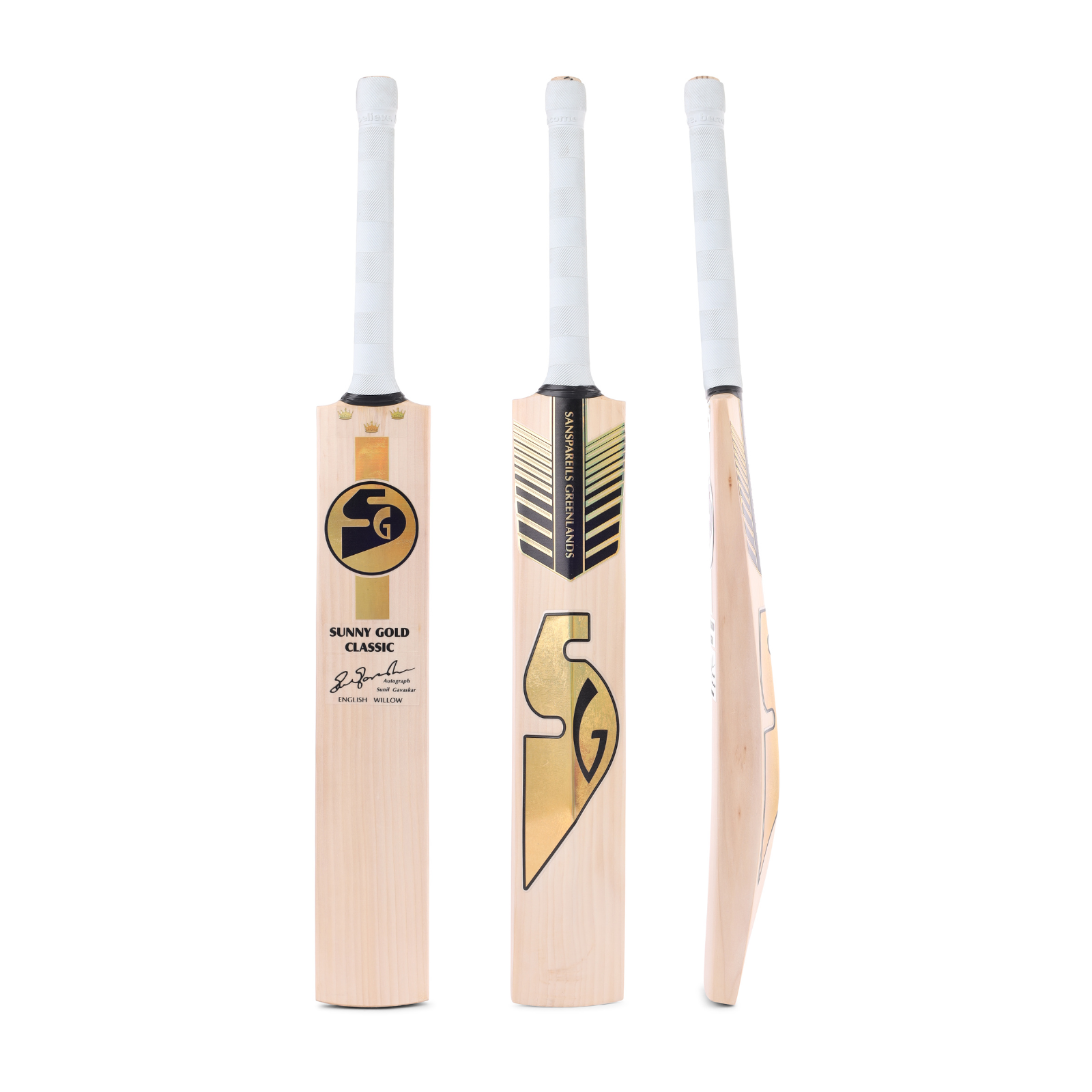 SG Sunny Gold Classic English Willow Cricket Bat with SG|Str8bat Sensor