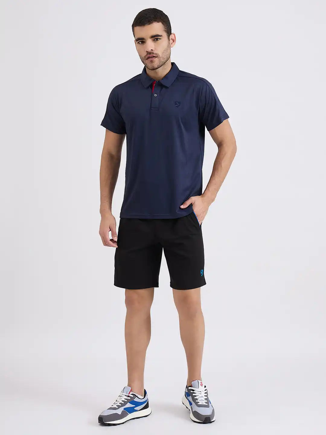 SG H2MP83851 Men Navy Polo T-Shirt