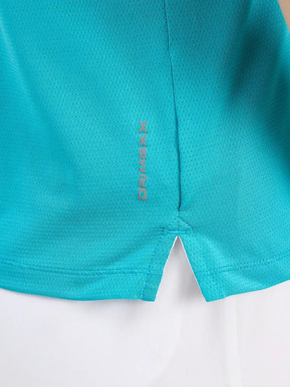 SG H1WP83192 Women Turquoise Polo T-Shirt
