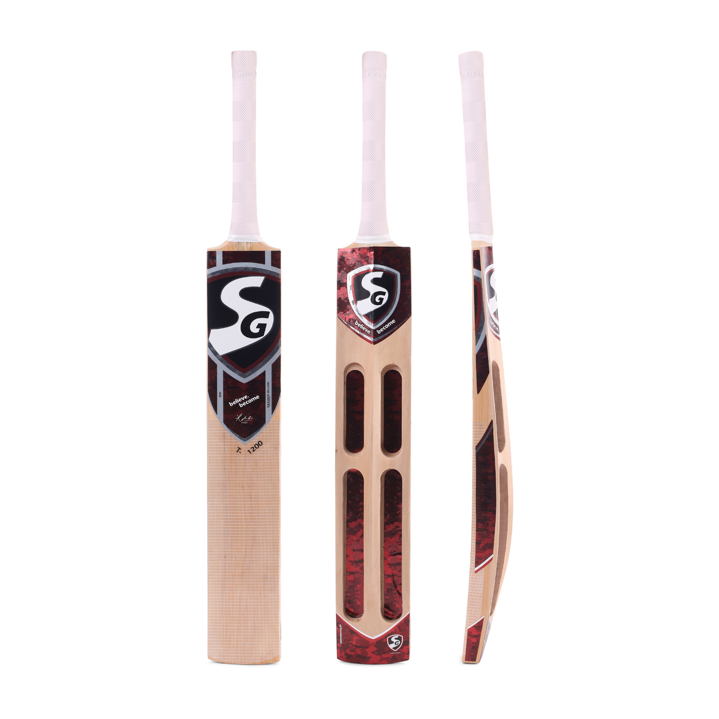 SG T-1200 Kashmir Willow Scoop Bat for Tennis Cricket Ball