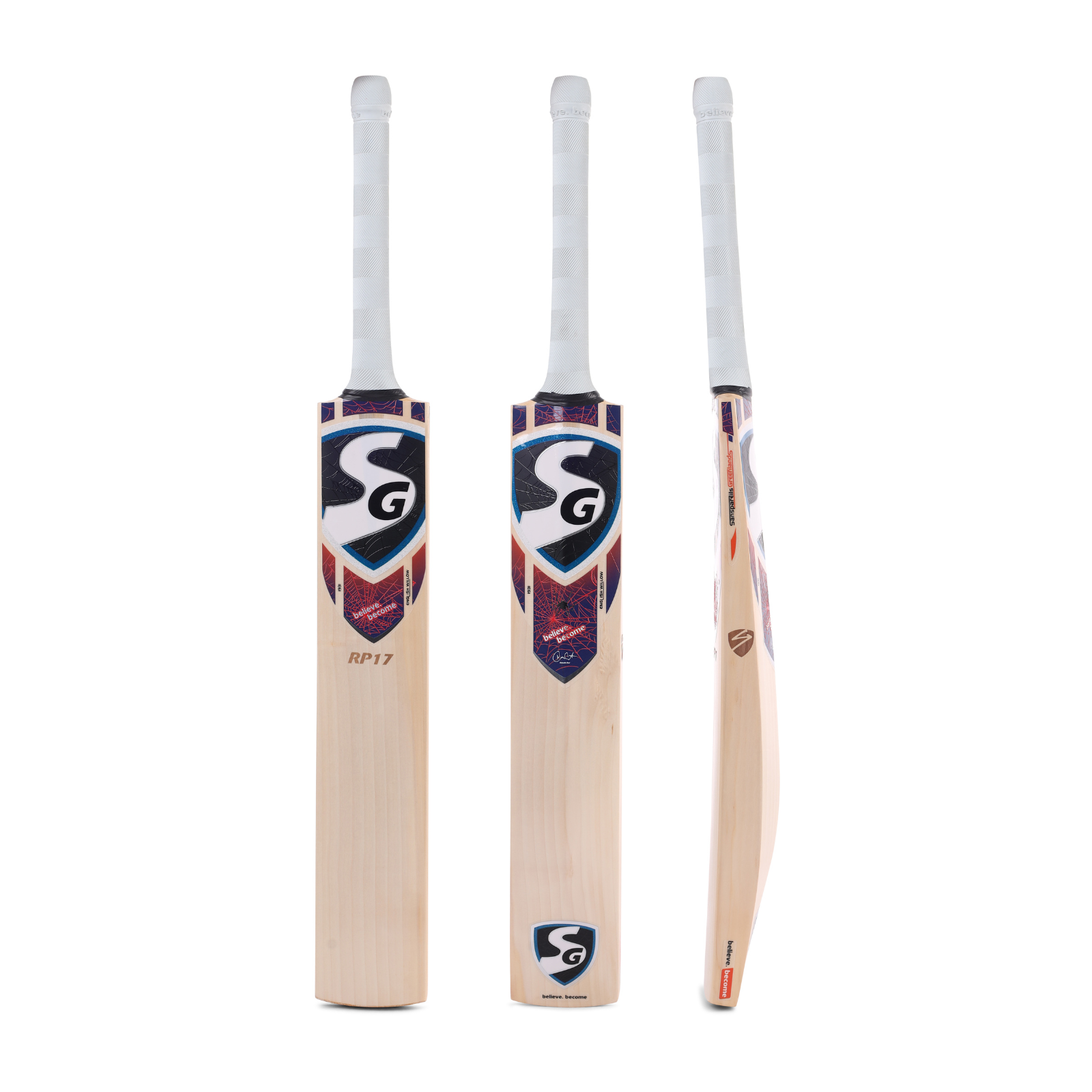 SG RP 17 English Willow Cricket Bat with SG|Str8bat Sensor (Rishabh Pant Series)