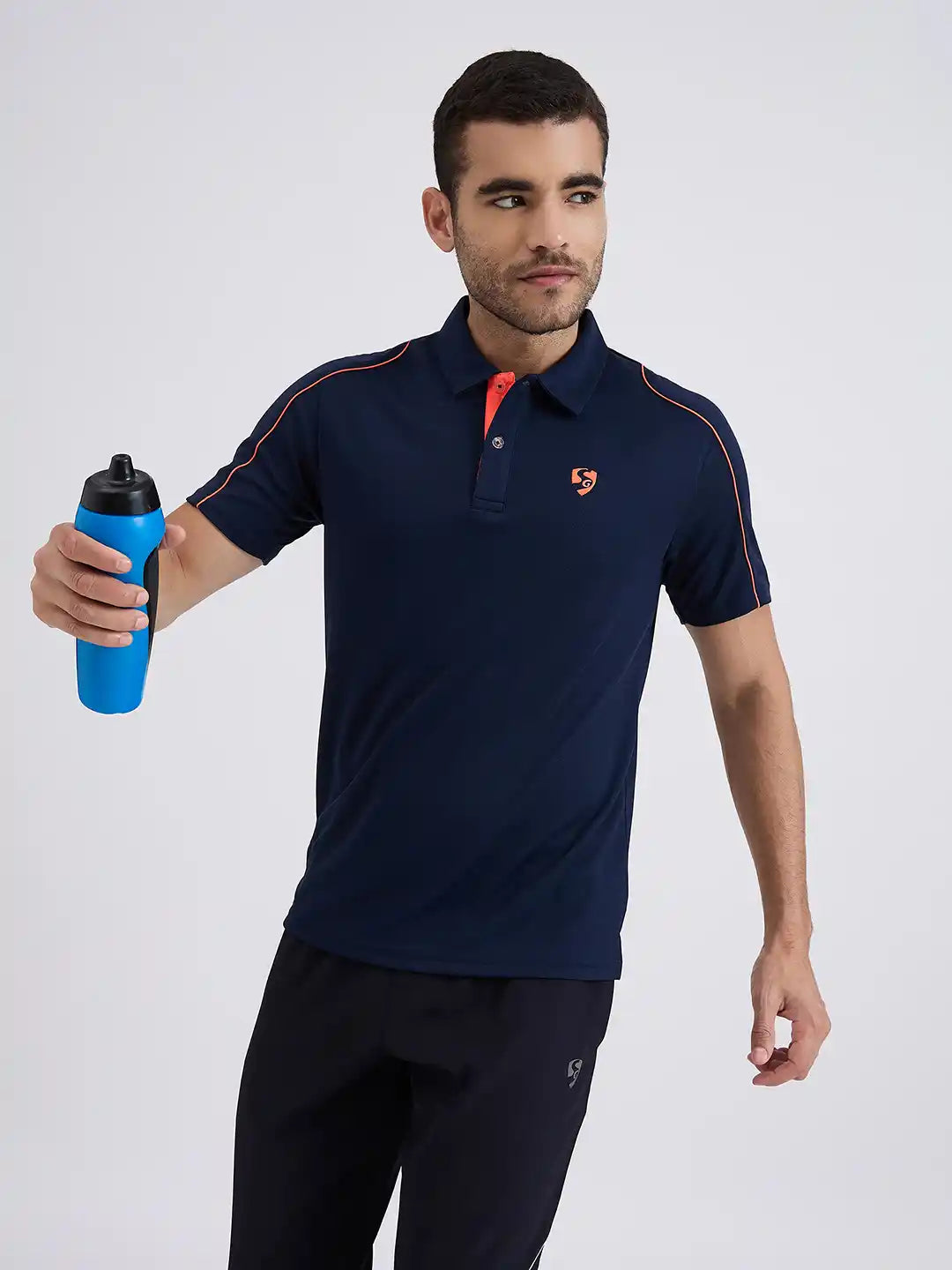 SG H1MP83792 Men Navy/Navy Polo T-Shirt