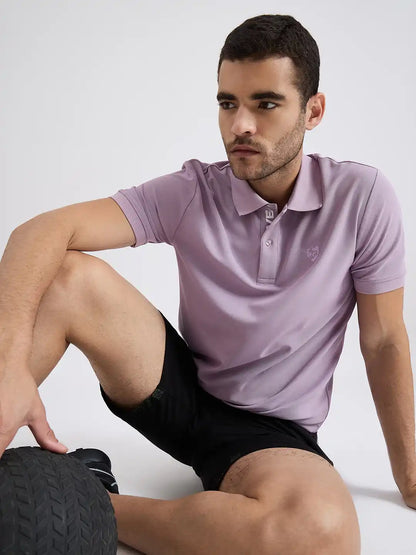 SG H1MP83802 Men Mauve Polo T-Shirt