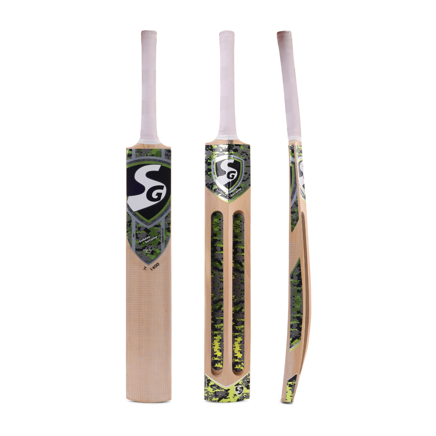 SG T-1400 Kashmir Willow Scoop Bat for Tennis Cricket Ball