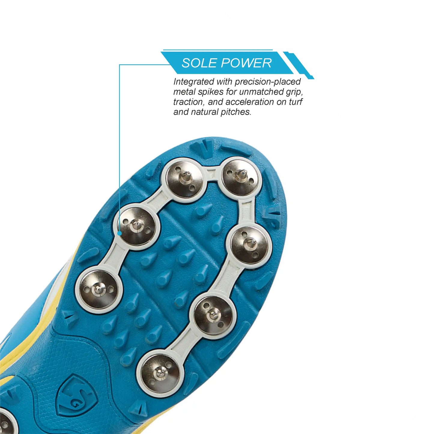 SG SAVAGE MAX SPIKES White/Yellow/Sky Blue