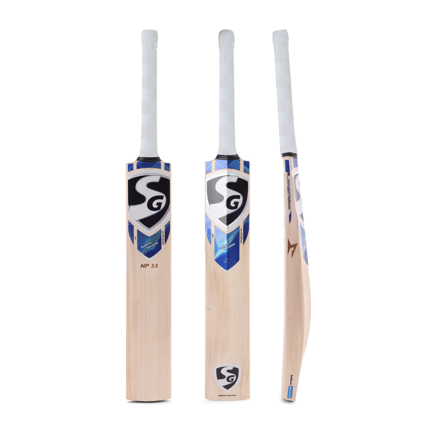 SG HP 33 English Willow Cricket Bat with SG|Str8bat Sensor (Hardik Pandya Series)