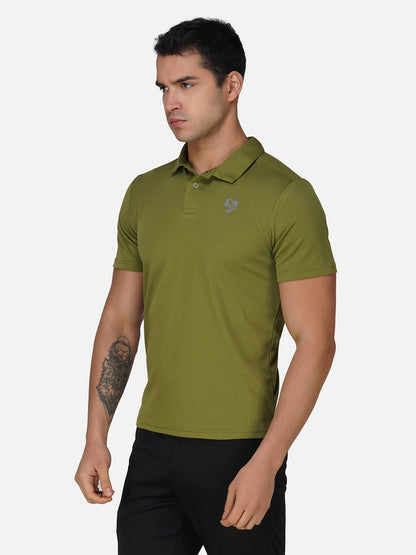 SG Regular Comfort Fit Polo T-Shirt For Mens & Boys, Olive Green, Marble White & Jet Black | Ideal for Trail Running, Fitness & Training, Jogging, Gym Wear & Fashion Wear