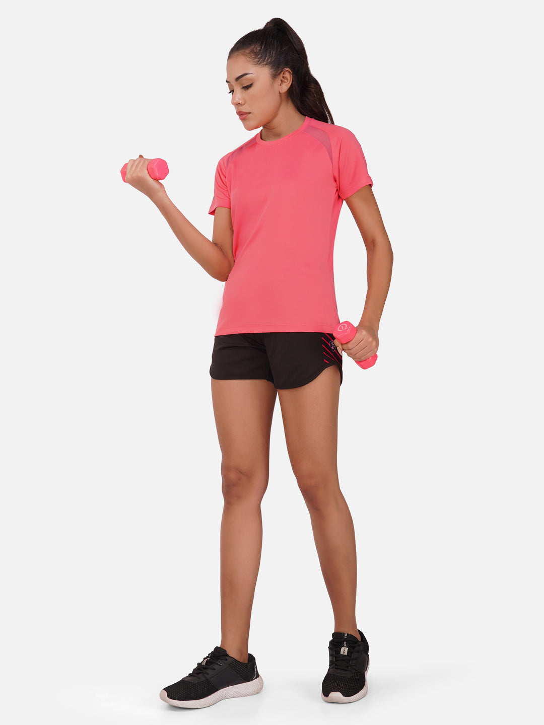 SG Round Neck Regular Comfort Fit T-Shirt For Womens & Girls, Lime Green, Egg White & Dark Pink | Ideal for Trail Running, Fitness & Training, Jogging, Gym Wear & Fashion Wear