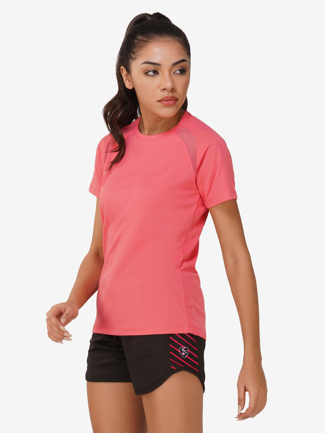 SG Round Neck Regular Comfort Fit T-Shirt For Womens & Girls, Lime Green, Egg White & Dark Pink | Ideal for Trail Running, Fitness & Training, Jogging, Gym Wear & Fashion Wear