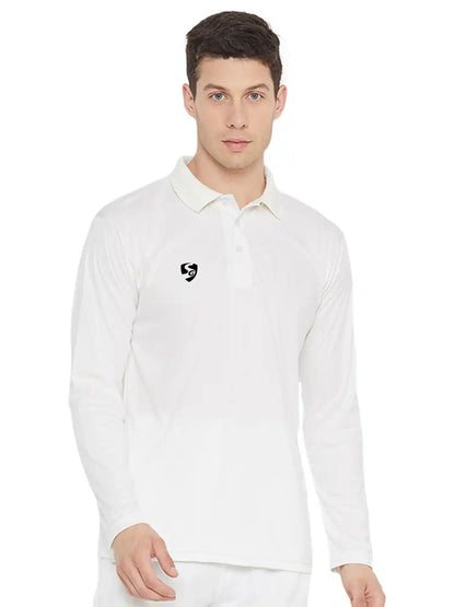SG Junior Club Full Sleeve Cricket Shirt Whites