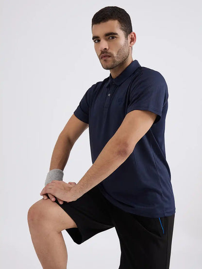 SG H2MP83851 Men Navy Polo T-Shirt