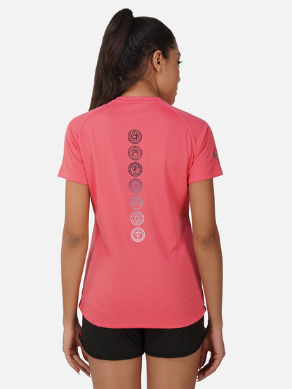 SG Round Neck Regular Comfort Fit T-Shirt For Womens & Girls, Lime Green, Egg White & Dark Pink | Ideal for Trail Running, Fitness & Training, Jogging, Gym Wear & Fashion Wear