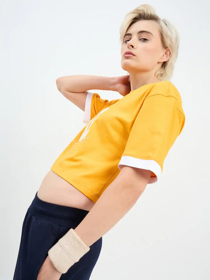 SG H1WT83172 Women Yellow T-Shirt
