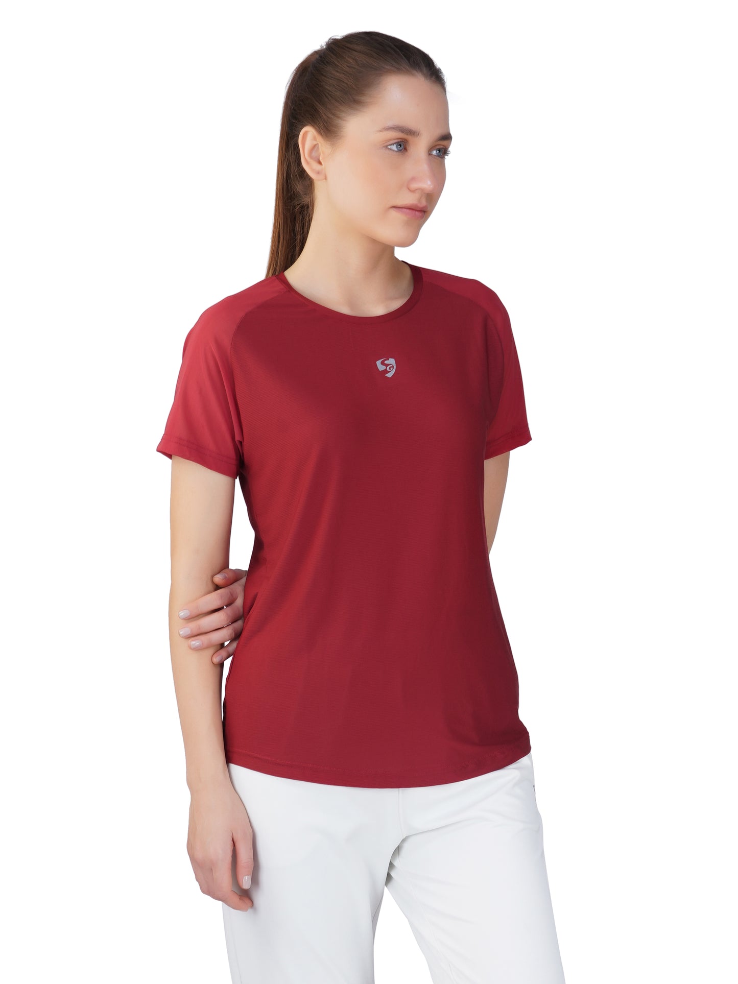 SG Women'S Round Neck T-Shirt for Womens & Girls | Ideal for Trail Running, Gym Fitness & Training, Jogging, Regular & Fashion Wear