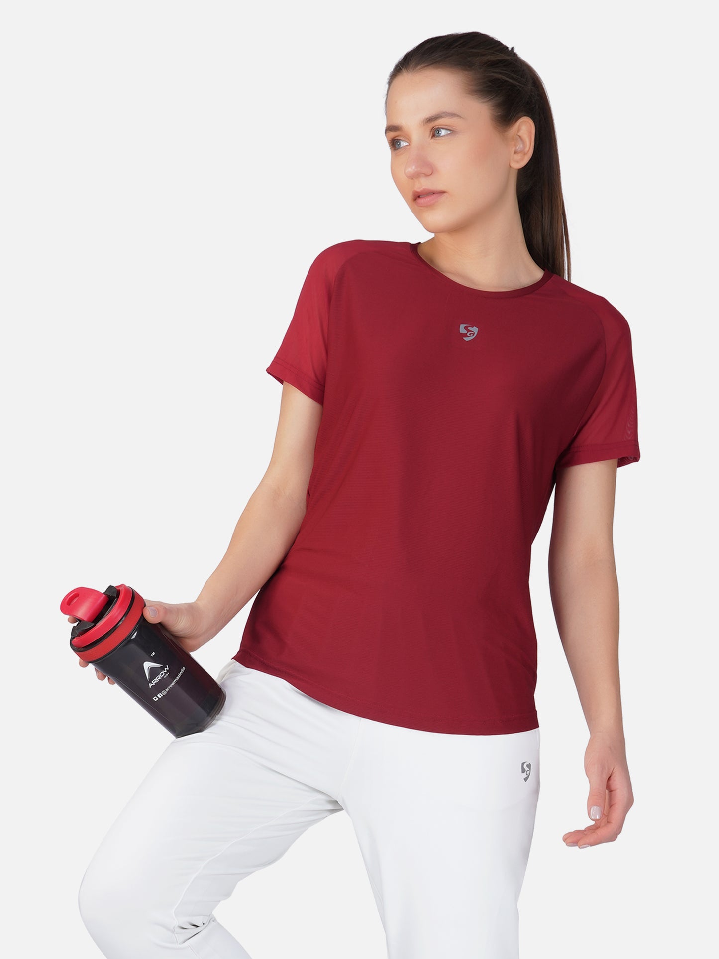 SG Women'S Round Neck T-Shirt for Womens & Girls | Ideal for Trail Running, Gym Fitness & Training, Jogging, Regular & Fashion Wear