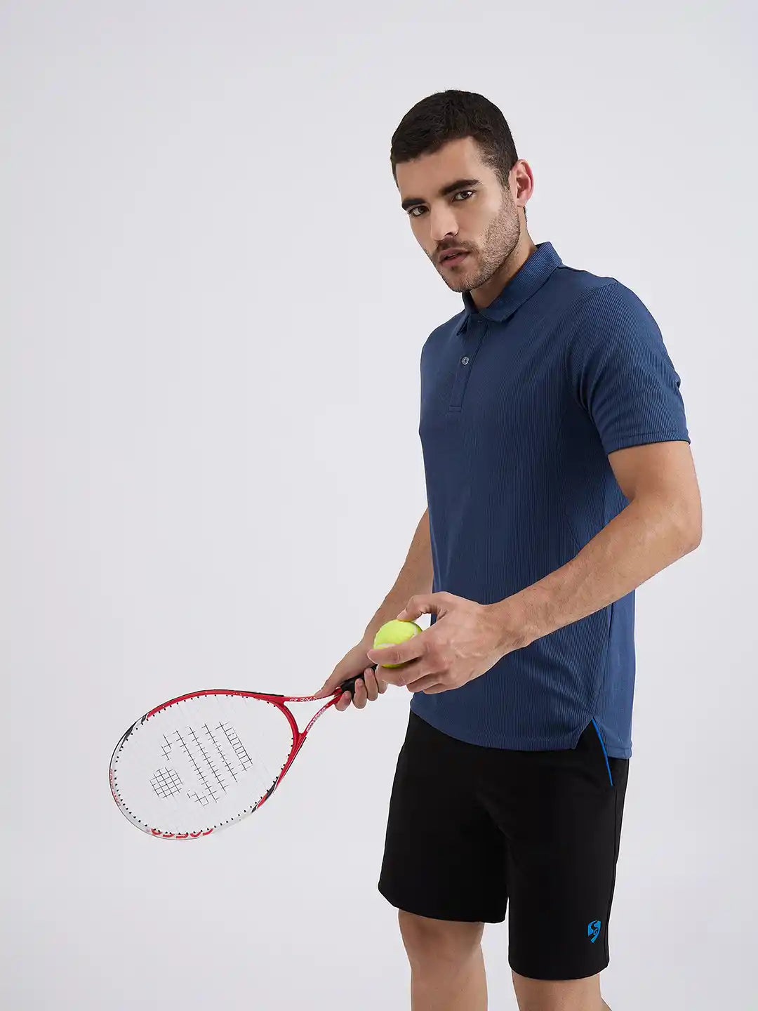 SG H1MP83861 Men Vintage Indigo Polo T-Shirt