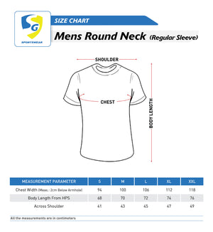 SG Round Neck Regular Comfort Fit T-Shirt For Mens & Boys, Airforce Blue & Dark Grey | Ideal for Trail Running, Fitness & Training, Jogging, Gym Wear & Fashion Wear