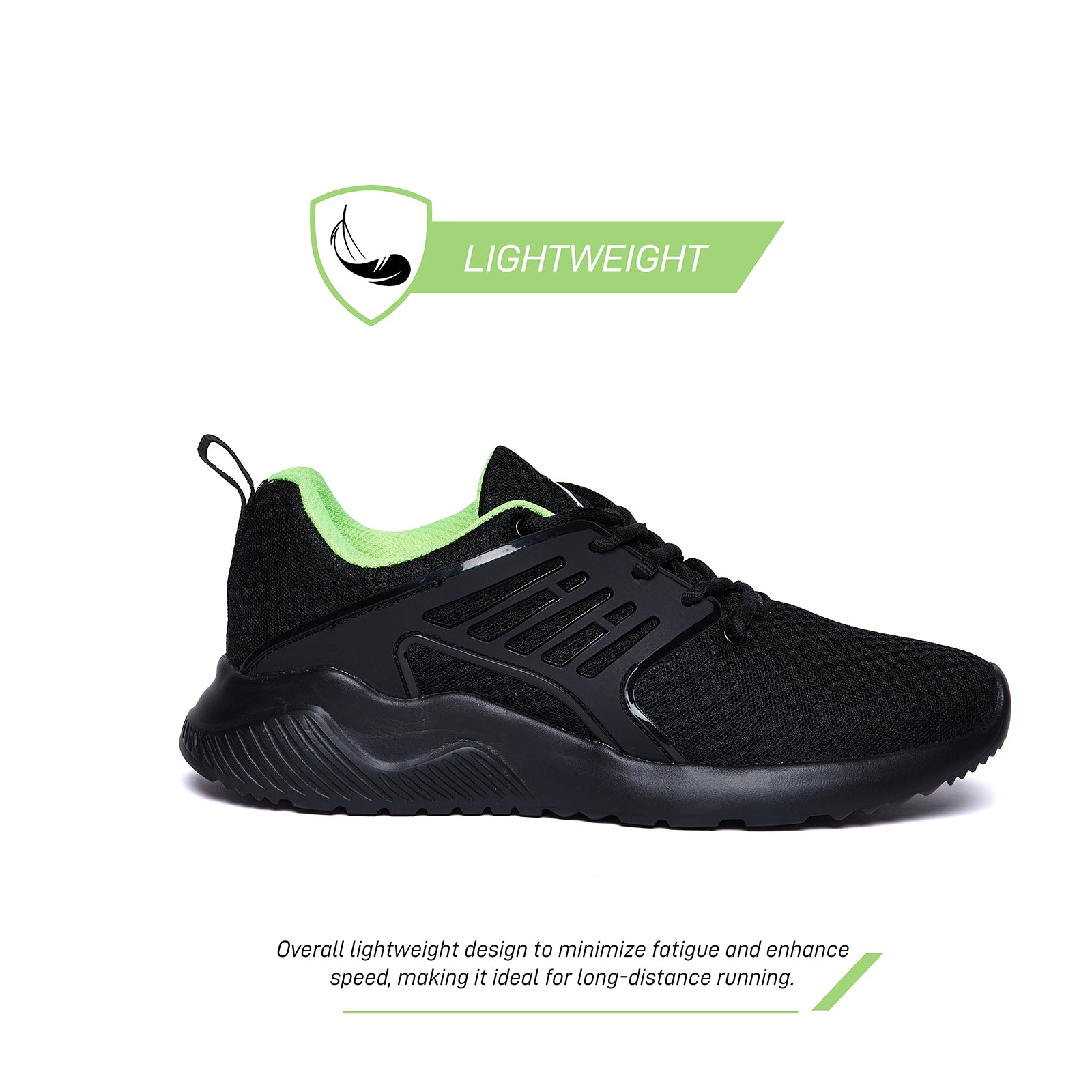 Unpar By SG Fit-Run Running Sports Shoes For Men, Black | Ideal for Running/Walking/Gym/Jogging/Training Sports Fashion Footwear