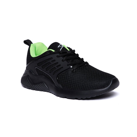 Unpar By SG Fit-Run Running Sports Shoes For Men, Black | Ideal for Running/Walking/Gym/Jogging/Training Sports Fashion Footwear