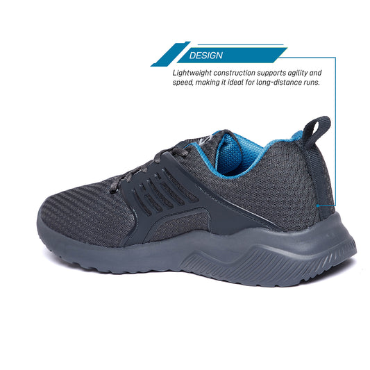 Unpar By SG Fit-Run Running Sports Shoes For Men, Grey | Ideal for Running/Walking/Gym/Jogging/Training Sports Fashion Footwear