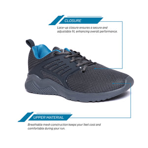 Unpar By SG Fit-Run Running Sports Shoes For Men, Grey | Ideal for Running/Walking/Gym/Jogging/Training Sports Fashion Footwear