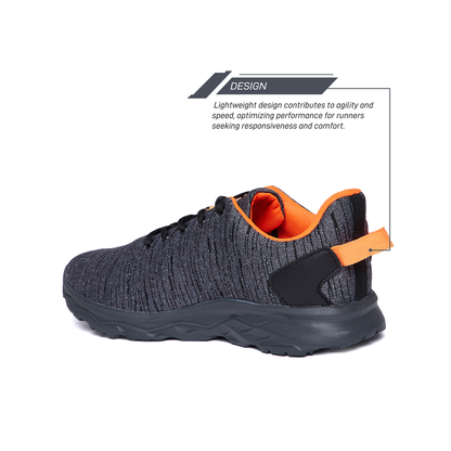 Unpar By SG Rotler Running Sports Shoes For Men, Grey/Orange | Ideal for Running/Walking/Gym/Jogging/Training Sports Fashion Footwear