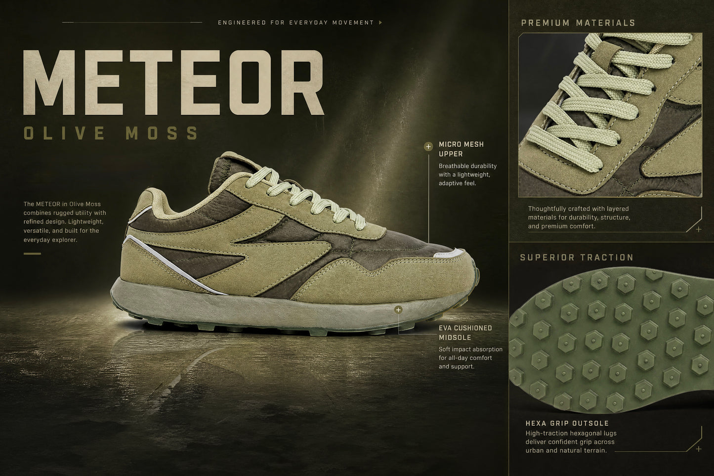 SG Meteor Lifestyle Shoes - Olive Moss