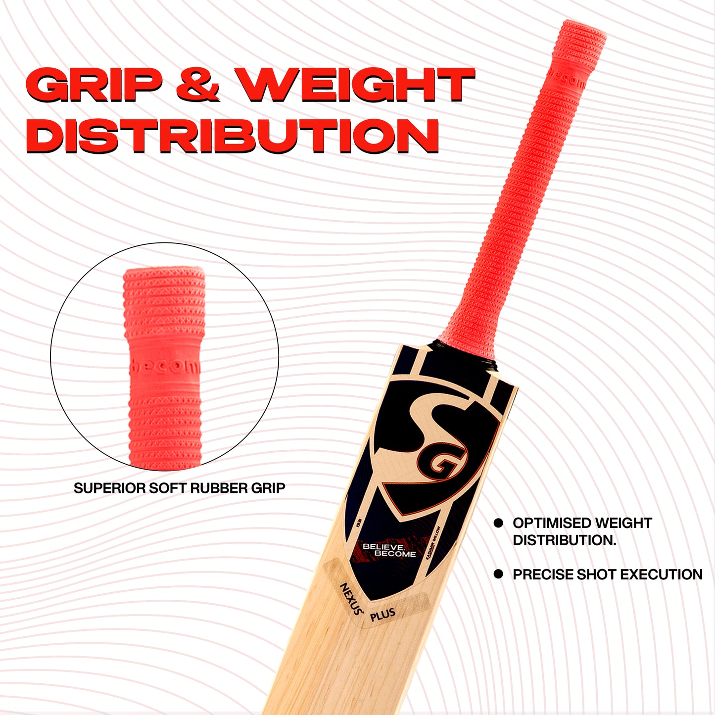 SG Nexus Plus Kashmir Willow Cricket Bat