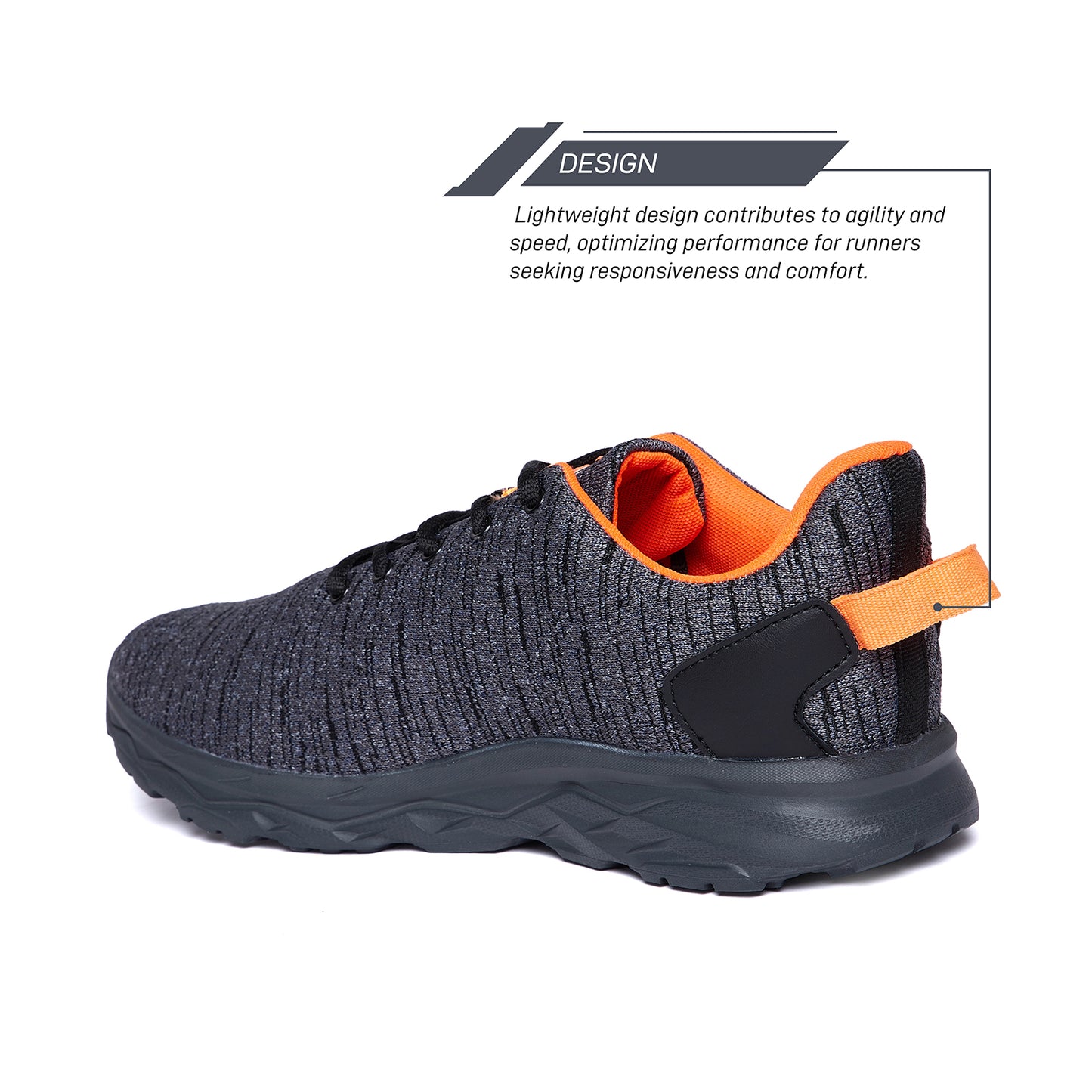 Unpar By SG Rotler Running Sports Shoes For Men, Grey/Orange | Ideal for Running/Walking/Gym/Jogging/Training Sports Fashion Footwear