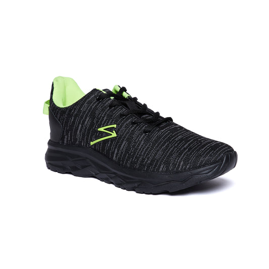 Unpar By SG Rotler Running Sports Shoes For Men, Black/Lime | Ideal for Running/Walking/Gym/Jogging/Training Sports Fashion Footwear