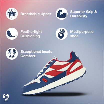 SG Unity Running Shoes (Red / Blue)
