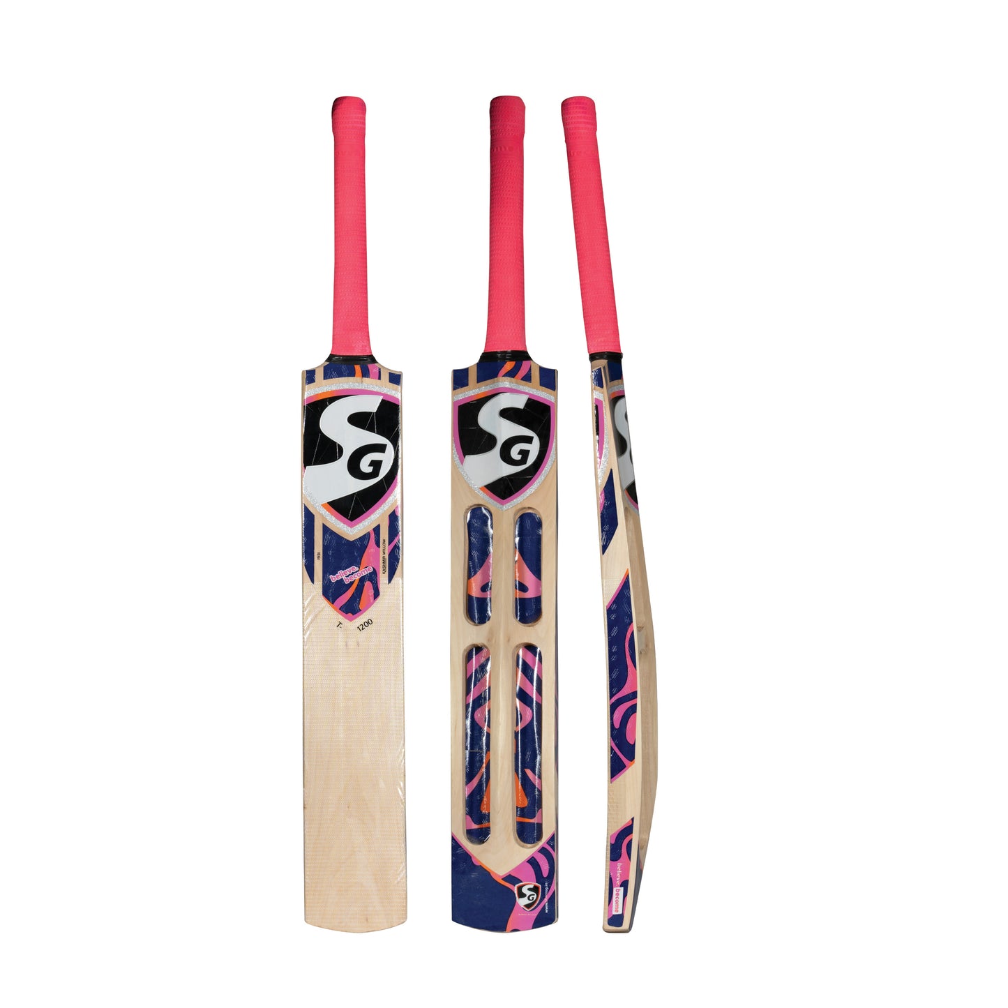 SG T-1200 Kashmir Willow Scoop Bat for Tennis Cricket Ball