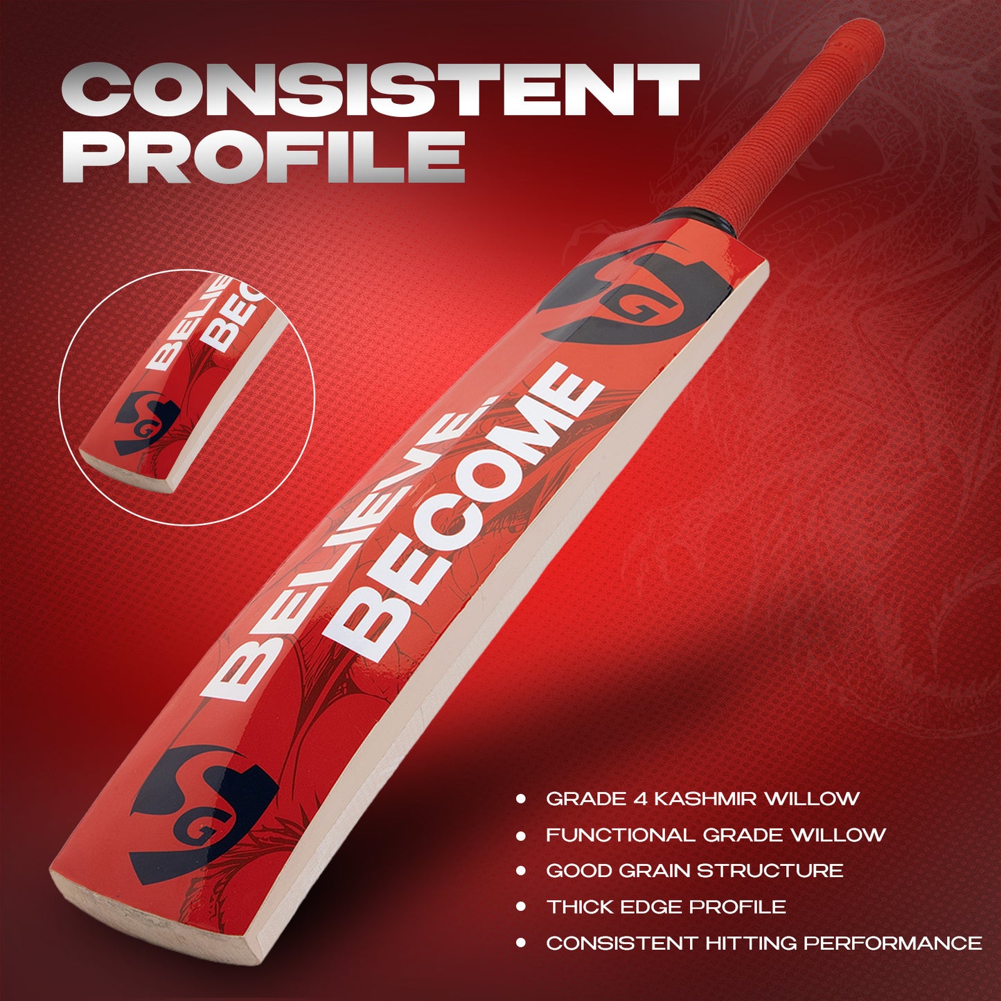 SG Thunder Plus Kashmir Willow Cricket Bat