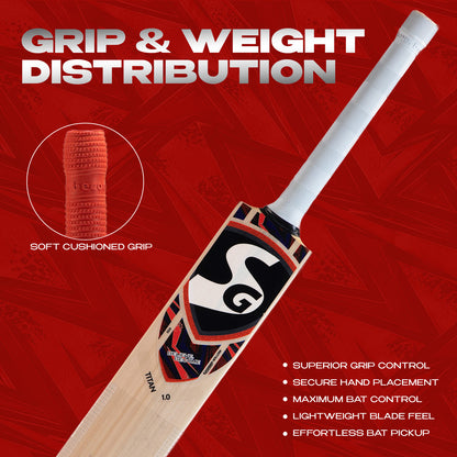 SG Titan 1.0 Kashmir Willow Bat