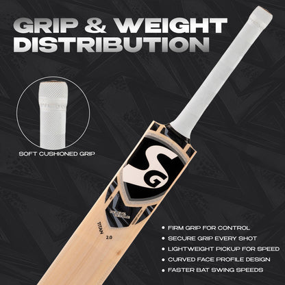 SG Titan 2.0 Kashmir Willow Bat