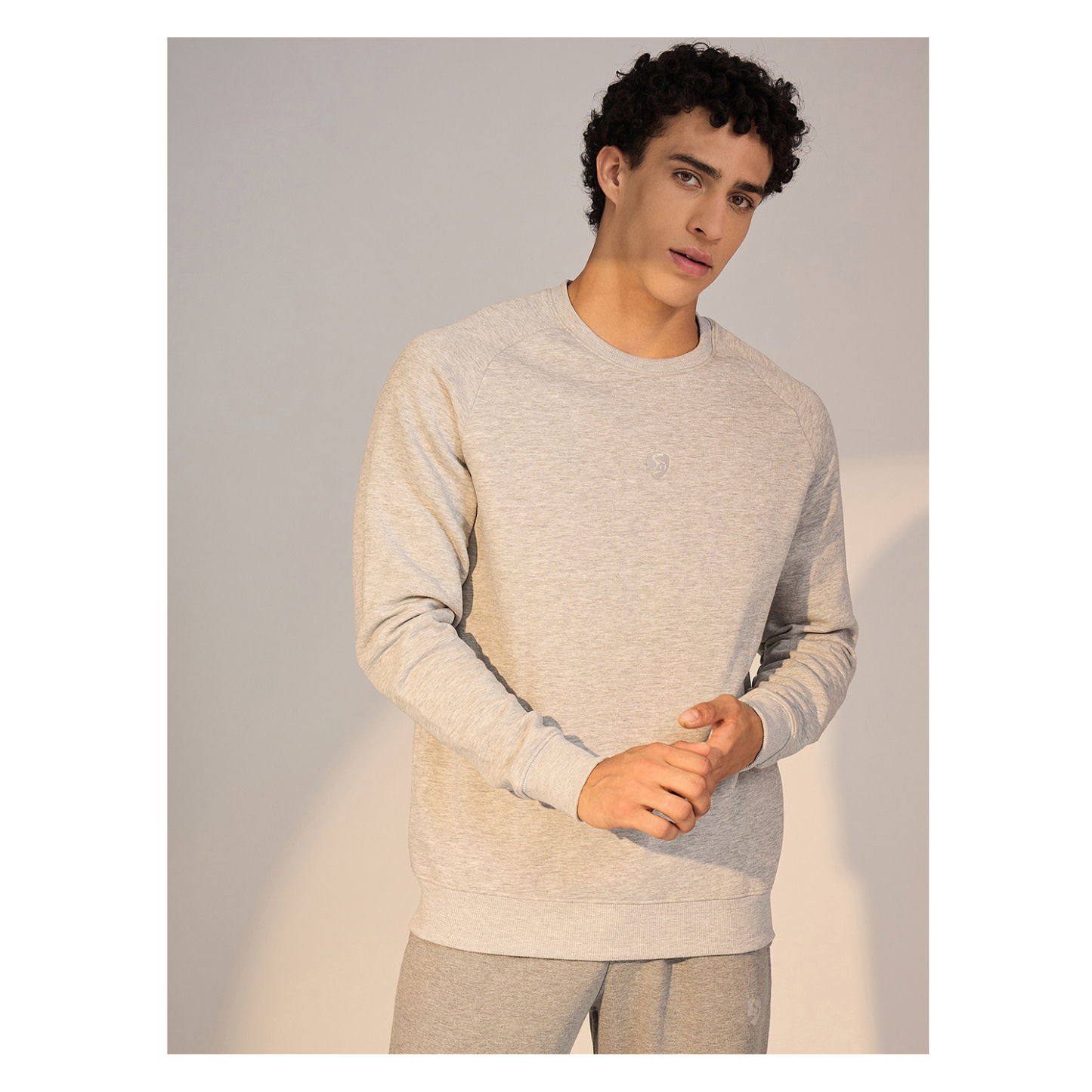 SWEAT SHIRT MEN SG H4MSW8245 GREY MELANGE