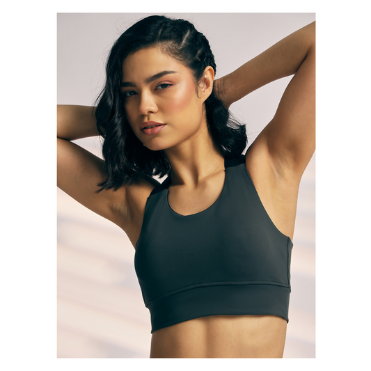 SPORTS BRA WOMEN SG H3WSB8250 DARK GREY