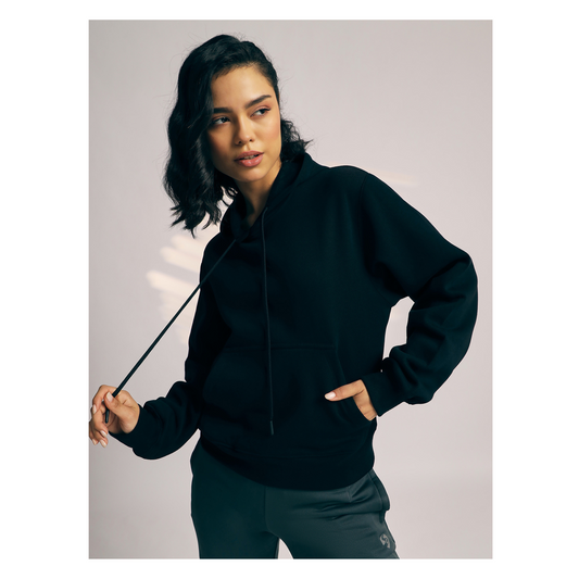 HOODIE WOMEN SG H4WH8293 BLACK