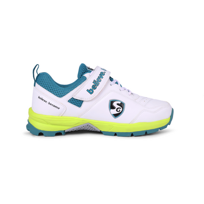 SG CENTURY 6.0 Cricket - Sleek Design in White/Sea Green/Fluo Green for Optimal Performance