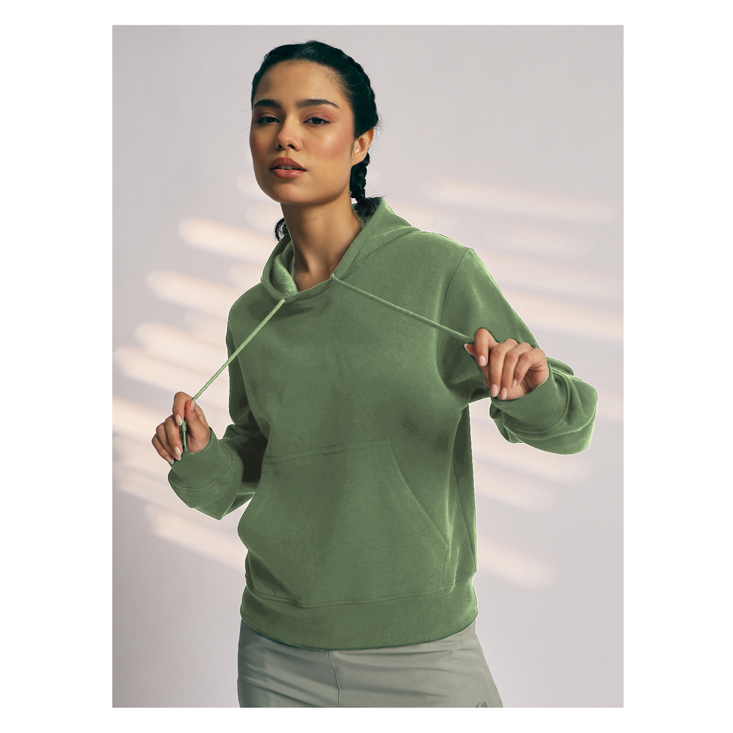 HOODIE WOMEN SG H4WH8293 SAGE