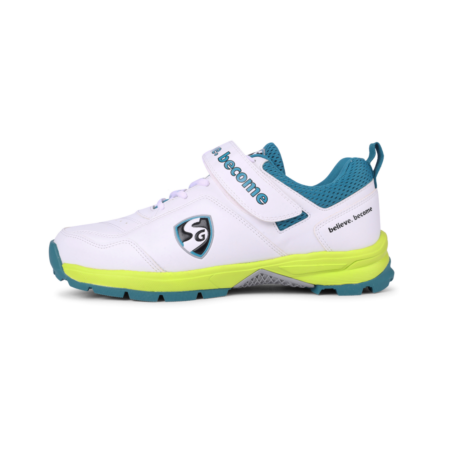 SG CENTURY 6.0 Cricket - Sleek Design in White/Sea Green/Fluo Green for Optimal Performance