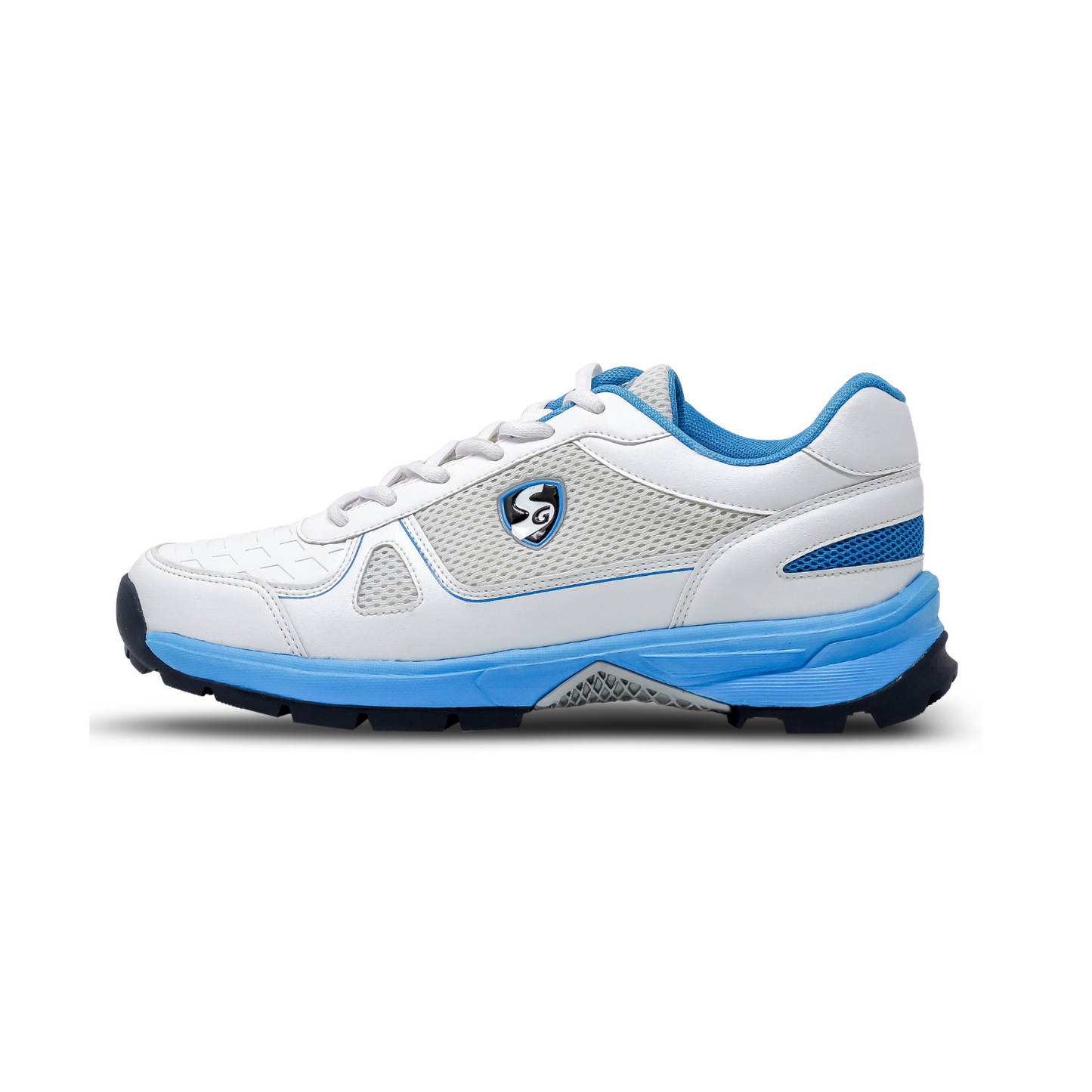 SG SCORER 6.0 Cricket Shoe Design for Performance on the Field - White/Aqua/Black