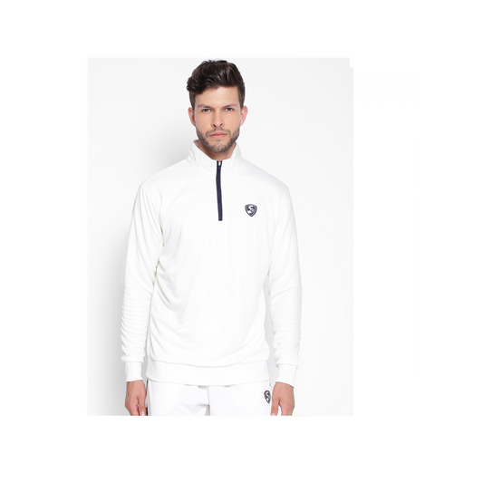 SG ICON Full Sleeve Pullover Cricket Whites (Senior)