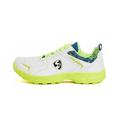 SG Savage Stud Shoe: Dynamic Royal Blue & Lime Cricket Footwear