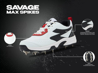 SG SAVAGE MAX SPIKES WHITE/BLACK